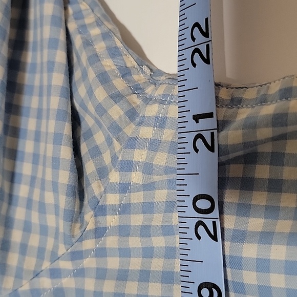 Ben Sherman Shirt Long Sleeve Button Down Gingham Checkered Plaid Blue White L - Picture 12 of 14